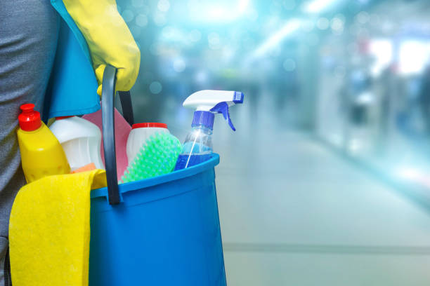 cleaning floor